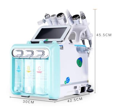 China Exfoliators ON Sale 6 in 1 O2 Aqua Hydro Dermabrasion Clean Solution Machine H2 Aqua Peel Small Bubble Facial Hydra Dermabrasion for sale