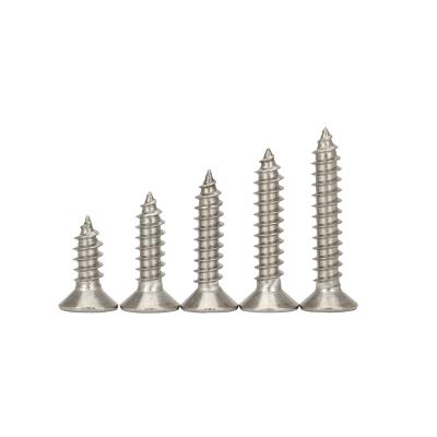 China Stainless Steel Point 304 Flat Head Thread Cutting Self Tapping Screw for sale