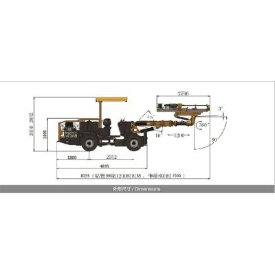 China Economical 1/1.5m Tunnel Jumbo Drill Small Trusses Depth , Mining Hydraulic Tunneling Drilling Machine for sale