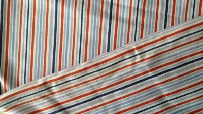 China Flame Retardant 180gsm Vertical Striped Fabric / Jersey Cotton Twill Fabric for sale