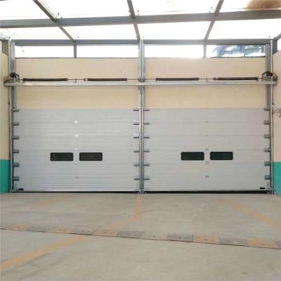 China Windproof Industrial sectional vertical lift overhead factory strong flexible garage doors industrial lifting door for sale