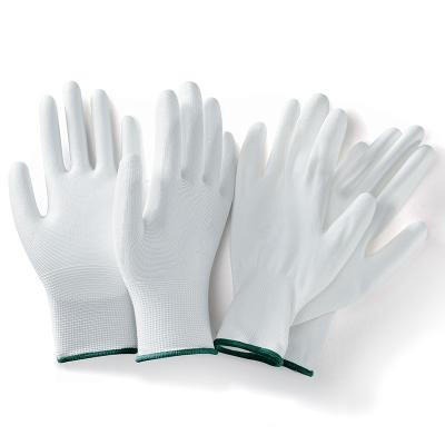 China Factory Direct Wholesale Wear Resistant Palm Coated Fabric PU Nylon Safety Environmental Friendly Gloves For Work for sale