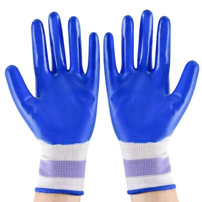 China Dip Glue / Thickened More Wear Resistant / More Slip Resistant Best Sale Low Price Industrial Hand Gloves Hand Gloves Nitrile Wear Non-slip Safe Work Glove for sale