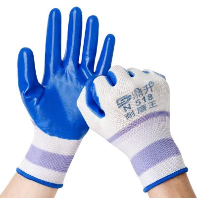 China Dip Glue/More Wear Resistant Thickened/More Slip Resistant Blue Durable Nitrile Gloves Factory Price Black Nitrile Gloves Nitrile Gloves for sale