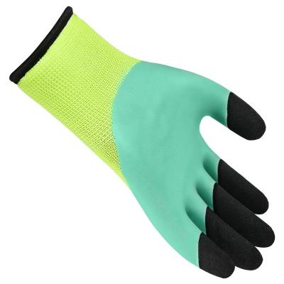 China China Manufacturer New Product Crinkle Breathable/Comfortable/Flexible High Elasticity/Latex Coated High-Elastic Work Glove for sale