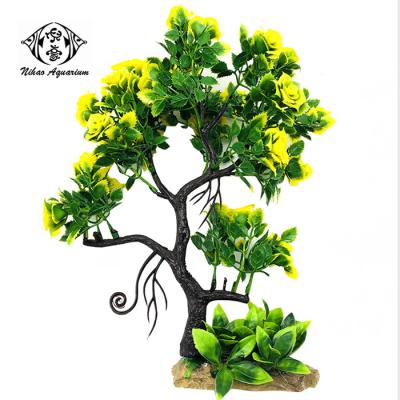 China Viable Aquarium Decorations Accessories Aquatic Ornament Decor Artificial Plastic Plants for sale