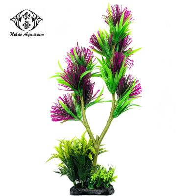 China Sustainable Tree Decorative Tall Size Plastic Aquarium Plants For Fish Tank for sale