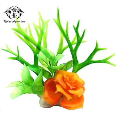 China Best Selling Viable Aquarium Plastic Plants For Home Aquarium Accessories for sale