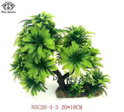 China Viable Artificial Plants Small Plastic Tree Can Stand Underwater For Aquarium for sale