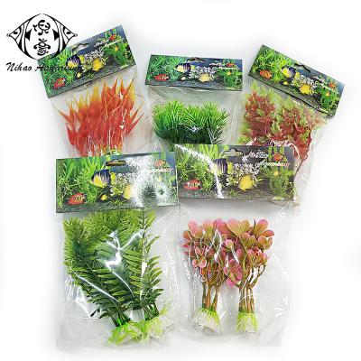 China OEM Sustainable Custom Your Own Brand Aquarium Plants Decorative Artificial Grass For Aquarium Decor for sale