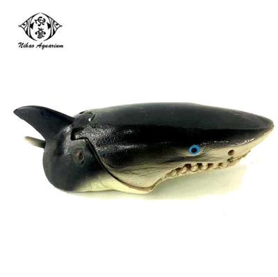 China Viable Aquarium Resin Decorative Shark Can Open Mouth With Air Animal Design Opens Aquarium Ornaments for sale