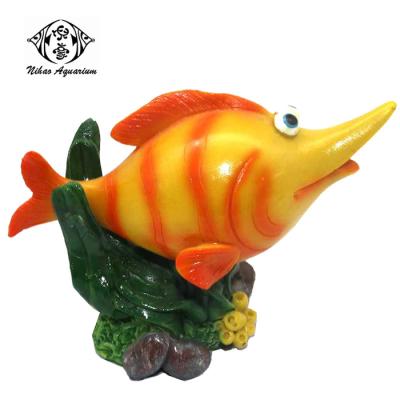 China Resin Viable Decorative Fish Aquarium Cute Animal Design Crafts Desktop Ornaments for sale