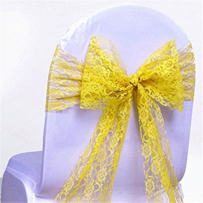 China Fancy disposable chair sashes for weddings, colorful lace chair sash, dress sashes for sale