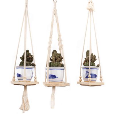 China 100% Window Decoration Cotton Macrame Plant Hanger& Home Decoration Plant Hanger & Cotton Plant Hanger for sale