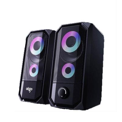 China Colorful Light Cool LED Light Effect Dual Colored Sight And Hearing BT Speakers Computer BT Enjment for sale