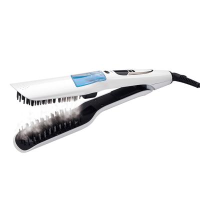 China Car Flat Iron Ceramic Steam Hair Styling Professional Salon Beauty Machine Steam Pod Hair Straightener for sale