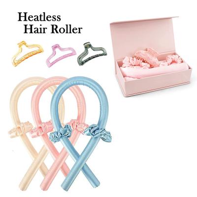 China 2022 Best Selling Curl Hair Products Portable No Heat Satin Hair Cruler Hair Ribbon Silk Heatless Curler for sale