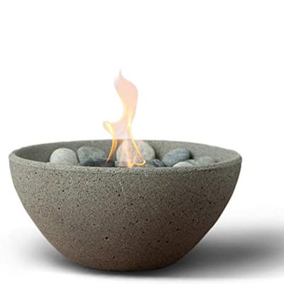 China Hot Selling and 300ML High Quality Brilliant Portable Indoor Fire Pit GRC Specialty Cement Bowl ZM-SN018 for sale