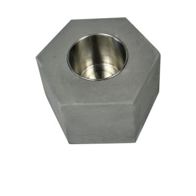 China wholesale hot sale 300ML gray and specialty high quality cement spiral GRC table fireplace ZM-SN011 for sale