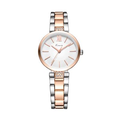 China Water Resistant KIMIO New Design OEM Women Stainless Steel Rose Gold Watch Japan Quartz Movt Ladies Bracelet Watch for sale