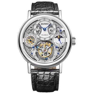 China Power Reserve Customizable Luxury Tourbillon Watches Automatic Movement Mechanical Watch for sale