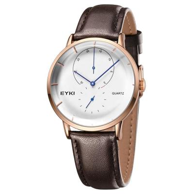 China Water Resistant Manufacture Your Own Design Genuine Leather OEM Men Watches Ultra-thin Custom Logo with Imported Movement for sale