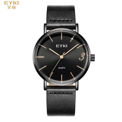 China Day/Date EYKI E1314 Leather Strap Couples Love Customized Excel Quartz Watch Japan Watch Couple for sale