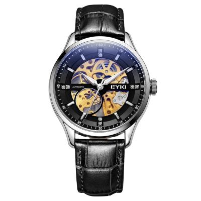 China Luxury Repeater New Arrivals Mens Watch Alloy Case With OEM Real Leather Automatic Skeleton Watch for sale