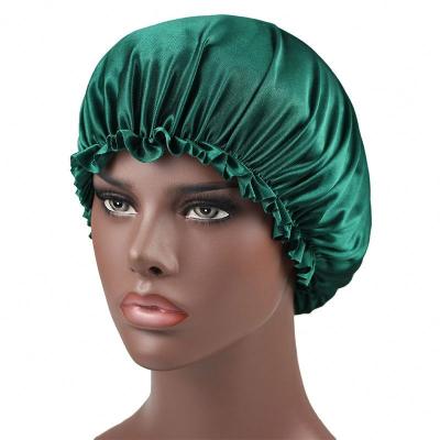 China Wholesale Fashion Head Wrap Solid Silky Night Sleep Hat Make Up Hats Turban Women Satin Muslim Hair Head Hood for sale