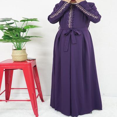 China Filament four-way elastic Wholesale Islamic Clothing Luxury Embroidery Middle East Muslim Abaya Dress For Women Ladies for sale