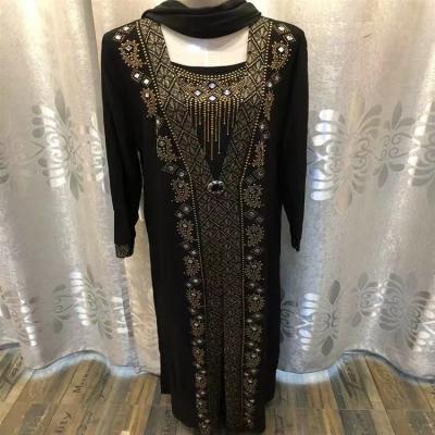 China Polyester cotton blend M-3xl 2021 Modern Dresses Embroidery Abayas Turkish Plus Size Formal Evening Dresses For Turkish Women for sale