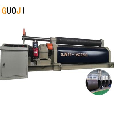 China Boilers guojimachine three roller plate symmetrical mechanical rolling machine for sale