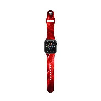 China Custom Design Pattern/Logo EAMIRUO ODM/OEM For Custom Design Silicone Watch Band For Apple Watch Series 38mm 42mm Replacement Rubber Strap for sale