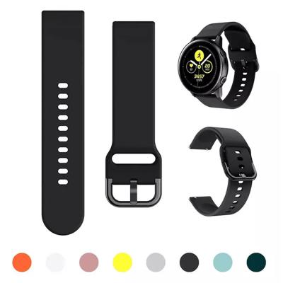 China Cool Factory 20MM Soft Silicone Watch Strap Breathable 22MM Band For Samsung Galaxy / S3 Gear Sport Waterproof Watchband for sale