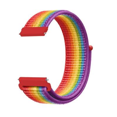 China EAMIRUO Fabric Rainbow Color Strap 20mm 22mm Woven Nylon Watch Band For Samsung Gear S3 S2 Classic Sport Replacement Watch Band for sale