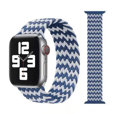 China EAMIRUO New Lightweight Sport Charms Watch Strap Nylon Braided Loop Apple Solo Band For 38mm 42mm Smart Watch Series for sale