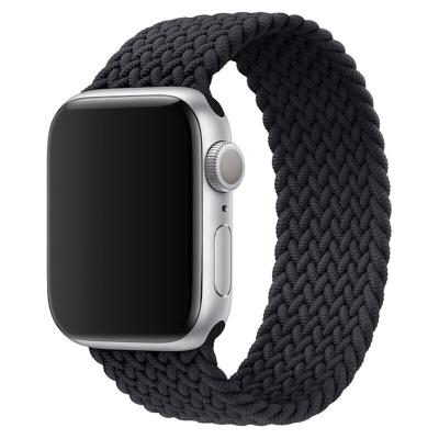 China Lightweight Fabric Braided Solo Loop For Apple Watch Series 6 5 4 3 2 1 Black Nylon Band 42mm 44mm Sport Strap For iWATCH Series for sale