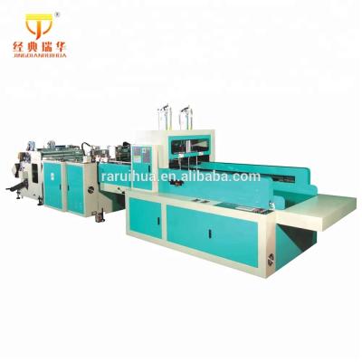 China food & Full Automatic Beverage Plant Double Lines Degradable Plastic T Shirt Bag Making Machine For Sale for sale