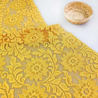 China Nylon Spandex Stretch Lace Fabric Classic Tiny Camellia Flower Design for sale