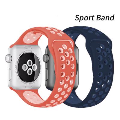 China Beautiful Silicone Designer Apple Watch Sport Band Apple Watch For Ni KE Band For iwatch Strap 49mm 45mm 44mm 42mm 38mm for sale