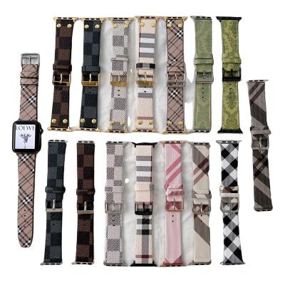 China Fashion design for apple watch bands leather material watch strap for watch series 7 6 5 4 3 2 1 44mm 42mm 40mm 38mm 41 45m 40/44mm 41/45mm band 38/42mm for sale