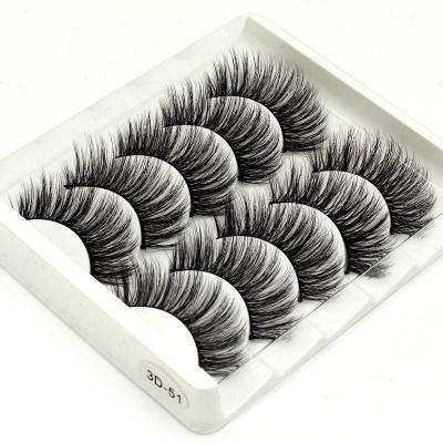 China Natural Long 5 Pairs Natural False Eyelashes False Lashes Long Makeup 3D Mink Lashes Eyelash Extension Mink Eyelashes For Beauty for sale