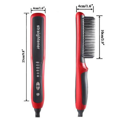 China Battery Operated Multi-Function Hair Straightening Brushe Comb Men's Hair Care Comb Ceramic Hot Ceramic Hair Curler Heated Straightener Hot for sale