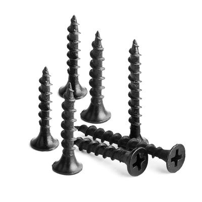 China General industry philip head black fine thread gypsum self-tapping drywall screws for metal for sale