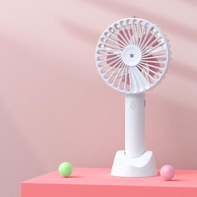 China Mini Pocket Car Home Office Travel USB Handheld Mist Spray Fan 3 Speeds Outdoor Strong Airflow for sale