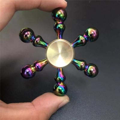 China Anti-Worry Colorful Spinner Gyro Toys Metal R188 Supporting Rainbow Hand Spinner Hearth Toys For Adult Children for sale