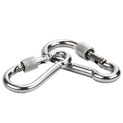 China General Industry 304 stainless steel spring buckle for climbing heavy-duty locking mountain buckle for sale