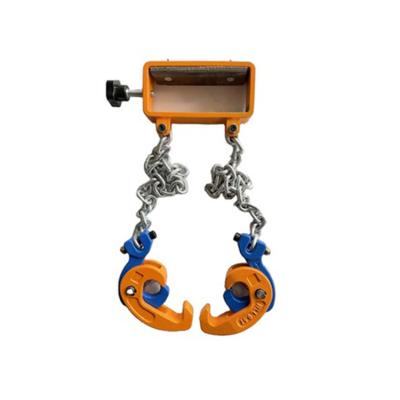 China Muliti-purpose Wholesale Oil Drum Lifting Clamps Lifting Steel Drums Ring chain double hook Clamps For steel plate for sale