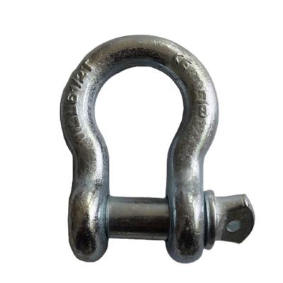 China Heavy Industry ROUND PIN ANCHOR SHACKLES G-209 High Strength bow shackle Bolt Type Anchor Steel Shackle for sale