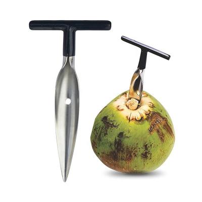 China Sustainable Coconut Opener Tool Stainless Steel Instruments Coconut Opener Drill Cut Hole Tool Punch Tap Drill Fruit Tools Durable Kitchen for sale